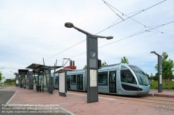 Viennaslide-05203912 Valenciennes, moderne Straßenbahn, Famars, Station Université - Valenciennes, modern Tramway, Famars, Station Université