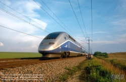 Viennaslide-05209906 Frankreich, SNCF, TGV, Panne am 24.5.2001 - France, SNCF Railroad, TGV, Breakdown on May 24, 2001