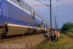 Viennaslide-05209914 Frankreich, SNCF, TGV, Panne am 24.5.2001 - France, SNCF Railroad, TGV, Breakdown on May 24, 2001