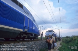 Viennaslide-05209918 Frankreich, SNCF, TGV, Panne am 24.5.2001 - France, SNCF Railroad, TGV, Breakdown on May 24, 2001