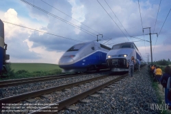 Viennaslide-05209920 Frankreich, SNCF, TGV, Panne am 24.5.2001 - France, SNCF Railroad, TGV, Breakdown on May 24, 2001