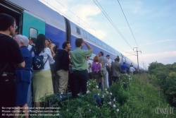 Viennaslide-05209923 Frankreich, SNCF, TGV, Panne am 24.5.2001 - France, SNCF Railroad, TGV, Breakdown on May 24, 2001