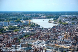 Viennaslide-05221010 Nantes, Panorama von Tour Bretagne, Loire - Nantes, Panorama View from Tour Bretagne, Loire River