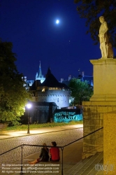 Viennaslide-05221021 Das Schloss Nantes, in Frankreich Château des ducs de Bretagne genannt, ist eine weitläufige und stark befestigte Schlossanlage in Nantes, am rechten Ufer der Loire, die den Burggraben mit Wasser versorgte.