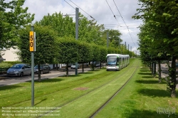 Viennaslide-05221803 Nantes, Straßenbahn, Linie 3, Avenue de la Jeunesse - Nantes, Tramway Line 3, Avenue de la Jeunesse