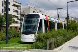 Viennaslide-05222702 Angers, moderne Straßenbahn, Station Roseraie - Angers, modern Tramway, Roseraie Station