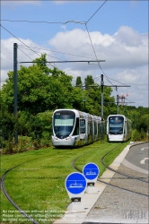 Viennaslide-05222717 Angers, moderne Straßenbahn, Station Jean XXIII - Angers, modern Tramway, Jean XXIII Station