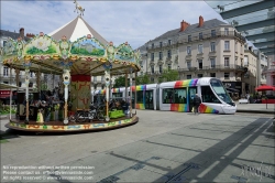 Viennaslide-05222720 Angers, moderne Straßenbahn, Rue de Létanduère - Angers, modern Tramway, Rue de Létanduère