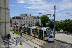 Viennaslide-05222726 Angers, moderne Straßenbahn, Rue de Létanduère - Angers, modern Tramway, Rue de Létanduère