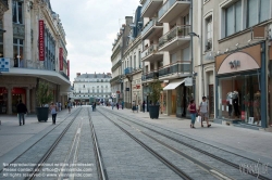 Viennaslide-05222764 Angers, moderne Straßenbahn, Rue d'Alsace - Angers, modern Tramway, Rue d'Alsace