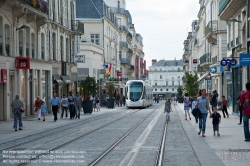 Viennaslide-05222767 Angers, moderne Straßenbahn, Rue d'Alsace - Angers, modern Tramway, Rue d'Alsace