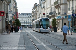 Viennaslide-05222768 Angers, moderne Straßenbahn, Rue d'Alsace - Angers, modern Tramway, Rue d'Alsace