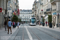 Viennaslide-05222769 Angers, moderne Straßenbahn, Rue d'Alsace - Angers, modern Tramway, Rue d'Alsace