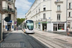 Viennaslide-05222786 Angers, Rue de la Roe, moderne Straßenbahn -  Angers, Rue de la Roe, modern Tramway