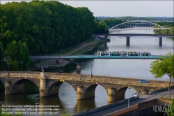 Viennaslide-05222813 Frankreich, Angers, Straßenbahn Linie B, Pont Arts et Metiers // France, Angers, Tramway Line B, Pont Arts et Metiers
