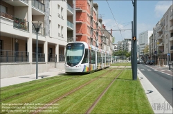 Viennaslide-05222929 Angers, Rue de Létanduère, moderne Straßenbahn - Angers, Rue de Létanduère, modern Tramway