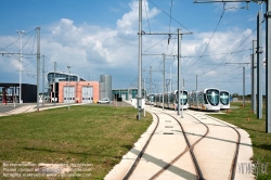 Viennaslide-05222942 Angers, moderne Straßenbahn, Depot - Angers, modern Tramway, Depot
