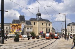 Viennaslide-05223913 France, Le Mans, modern Tramway, Place de la Republique, Chapelle de la Visitation