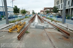 Viennaslide-05231617 Bordeaux, Tramway, Unterbau des Grüngleises nahe Begles Terres Neuves