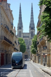 Viennaslide-05231714 Bordeaux, Notre Dame, modern Tramway