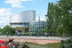 Viennaslide-05241585 Der Europäische Gerichtshof für Menschenrechte  ist ein auf Grundlage der Europäischen Menschenrechtskonvention (EMRK) eingerichteter Gerichtshof mit Sitz im französischen Straßburg. Architekt Sir Richard Rogers 1994