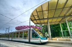 Viennaslide-05241821h Strasbourg, moderne Straßenbahn, Haltestelle Robertsau Boecklin - Strasbourg, modern Tramway, Robertsau Boecklin