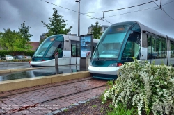 Viennaslide-05241858h Strasbourg, moderne Straßenbahn, Endstation Lingolsheim Tiergaertel - Strasbourg, modern Tramway, Lingolsheim Tiergaertel