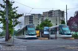 Viennaslide-05241859h Strasbourg, moderne Straßenbahn, Endstation Lingolsheim Tiergaertel - Strasbourg, modern Tramway, Lingolsheim Tiergaertel