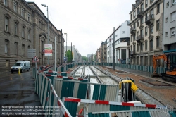 Viennaslide-05241871 Strasbourg, moderne Straßenbahn, Bauarbeiten an der Linie C zum Bahnhof - Strasbourg, modern Tramway, Construction Works for Line C to the Train Station