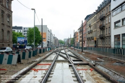 Viennaslide-05241873 Strasbourg, moderne Straßenbahn, Bauarbeiten an der Linie C zum Bahnhof - Strasbourg, modern Tramway, Construction Works for Line C to the Train Station