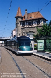 Viennaslide-05241969 Strasbourg, moderne Straßenbahn, Gare de Krimmeri-Meinau - Strasbourg, modern Tramway, Gare de Krimmeri-Meinau