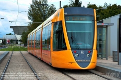 Viennaslide-05252805h Reims, moderne Straßenbahn, Design in Anlehnung an ein Champagnerglas - Reims, modern Tramway, Champagne Glass Design