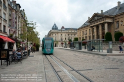 Viennaslide-05252846 Reims, moderne Straßenbahn, Opera - Reims, modern Tramway, Opera