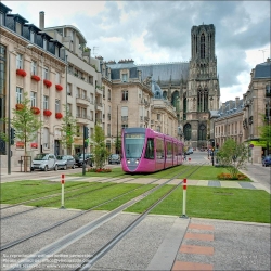 Viennaslide-05252873f Reims, Straenbahn // Reims, Modern Tramway