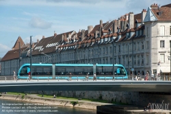 Viennaslide-05256807 Besancon, Tramway, Pont Battant über den Fluss Doubs