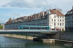 Viennaslide-05256808 Besancon, Tramway, Pont Battant über den Fluss Doubs