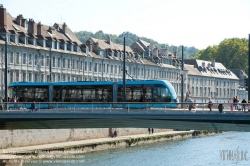 Viennaslide-05256822 Besancon, Tramway, Pont Battant über den Fluss Doubs