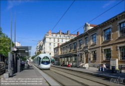 Viennaslide-05274214 Frankreich, Lyon, moderne Straßenbahn T2 Centre Berthelot // France, Lyon, modern Tramway T2 Centre Berthelot