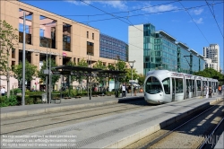 Viennaslide-05274317 Frankreich, Lyon, moderne Straßenbahn T3 Part-Dieu // France, Lyon, modern Tramway T3 Part-Dieu