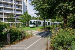 Viennaslide-05274418 Frankreich, Lyon, moderne Straßenbahn T4 Jet d'Eau // France, Lyon, modern Tramway T4 Jet d'Eau