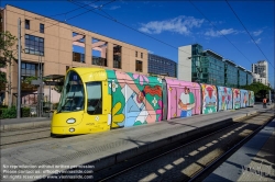 Viennaslide-05274425 Frankreich, Lyon, moderne Straßenbahn T4 Part-Dieu // France, Lyon, modern Tramway T4 Part-Dieu