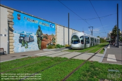 Viennaslide-05274608 Frankreich, Lyon, moderne Straßenbahn T6 Parc d'Artillerie // France, Lyon, modern Tramway T6 Parc d'Artillerie 