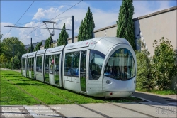 Viennaslide-05274609 Frankreich, Lyon, moderne Straßenbahn T6 Parc d'Artillerie // France, Lyon, modern Tramway T6 Parc d'Artillerie 