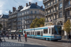 Viennaslide-05276106 Grenoble, Tramway, Rue Felix Poulat