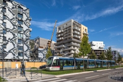 Viennaslide-05276209 Grenoble, Tramway, Avenue des Martyrs