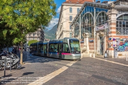 Viennaslide-05276223 Grenoble, Tramway, Sainte-Claire Les Halles