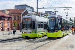 Viennaslide-05277945 Frankreich, St-Etienne, Straßenbahn T3,T2 Gare St-Etienne // France, St-Etienne, Tramway, Streetcar T3,T2 Gare St-Etienne