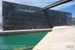 Viennaslide-05281168 Marseille, Museum der Zivilisationen Europas und des Mittelmeers, mucem, Fassade aus Faserbeton - Marseille, Musee des Civilisations d'Europe et de Mediterranee, mucem