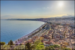 Viennaslide-05284003 Nizza, Panoramablick bei Sonnenuntergang // Nice, Panoramic View at Sunset