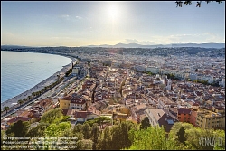 Viennaslide-05284004 Nizza, Panoramablick bei Sonnenuntergang // Nice, Panoramic View at Sunset